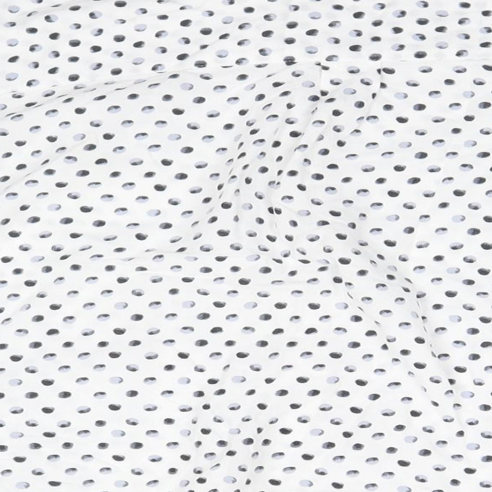 Womens UK Size 8 Marks and Spencer White Basic Button-Up