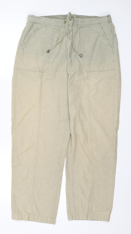 Womens UK Size 16 EWM Regular Fit  Beige Trousers