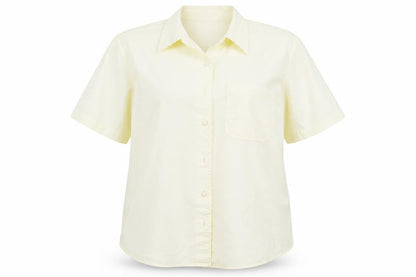 Womens UK Size 14 Damart Yellow Basic Button-Up