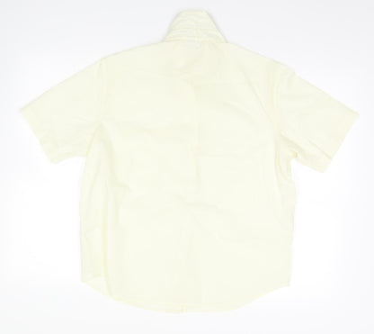 Womens UK Size 14 Damart Yellow Basic Button-Up