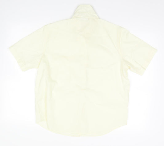 Womens UK Size 14 Damart Yellow Basic Button-Up