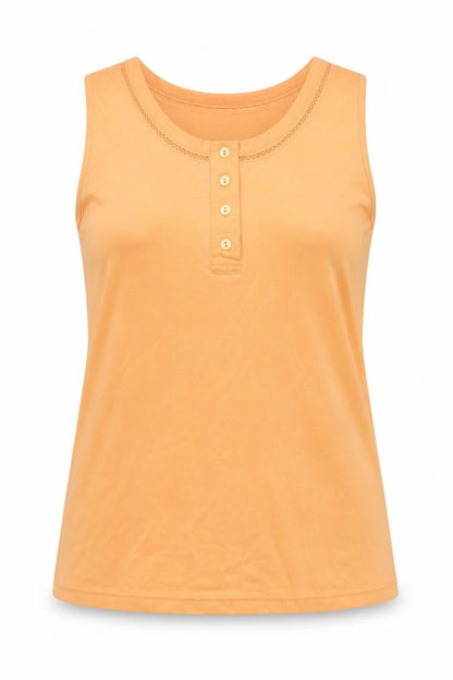 Womens UK Size S Design Essentials Orange Basic Tank