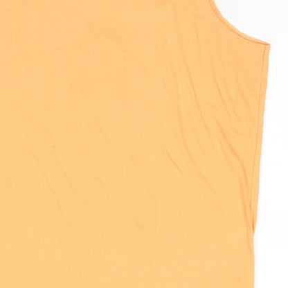 Womens UK Size S Design Essentials Orange Basic Tank