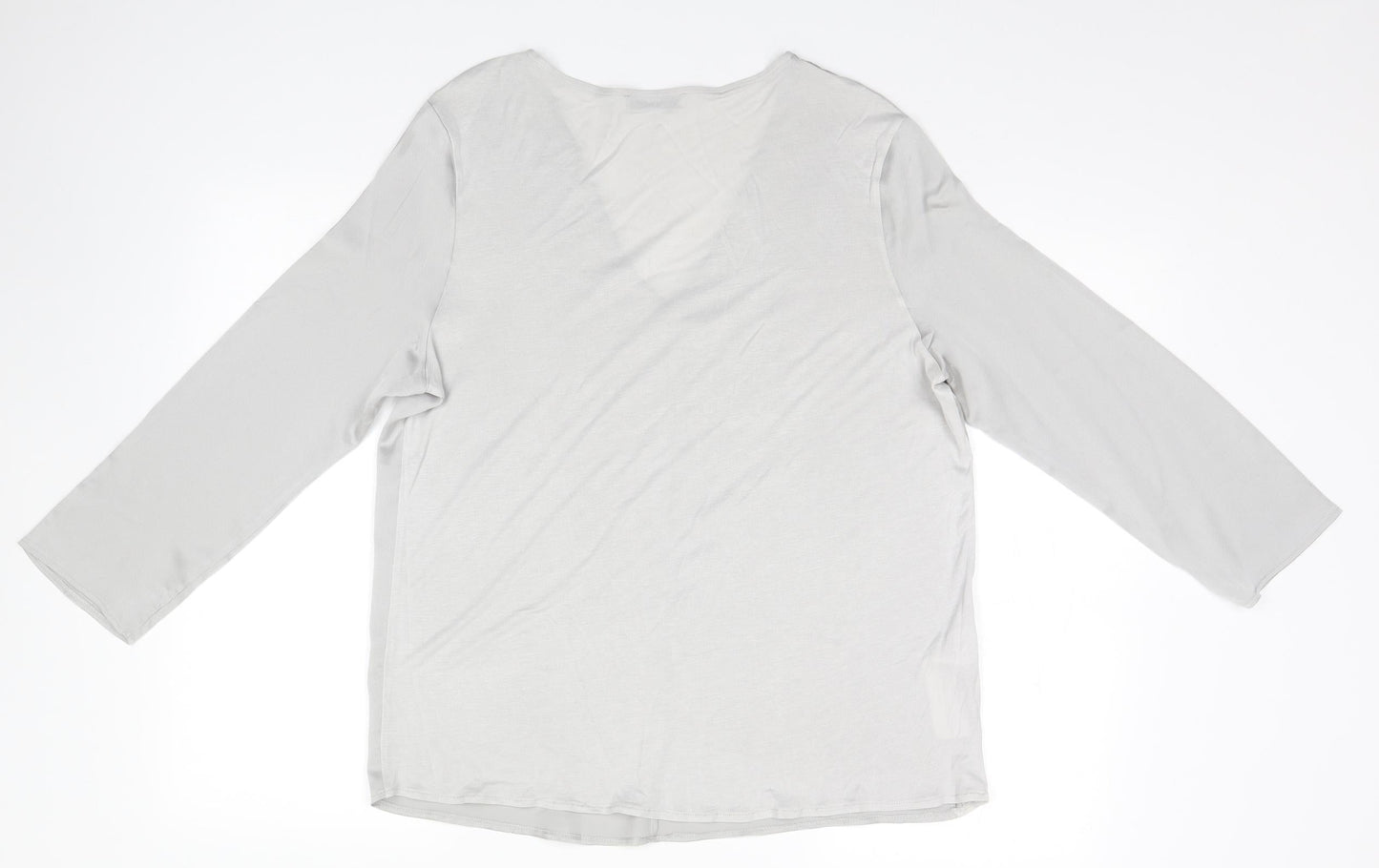 Womens UK Size L MNG Silver Basic Blouse