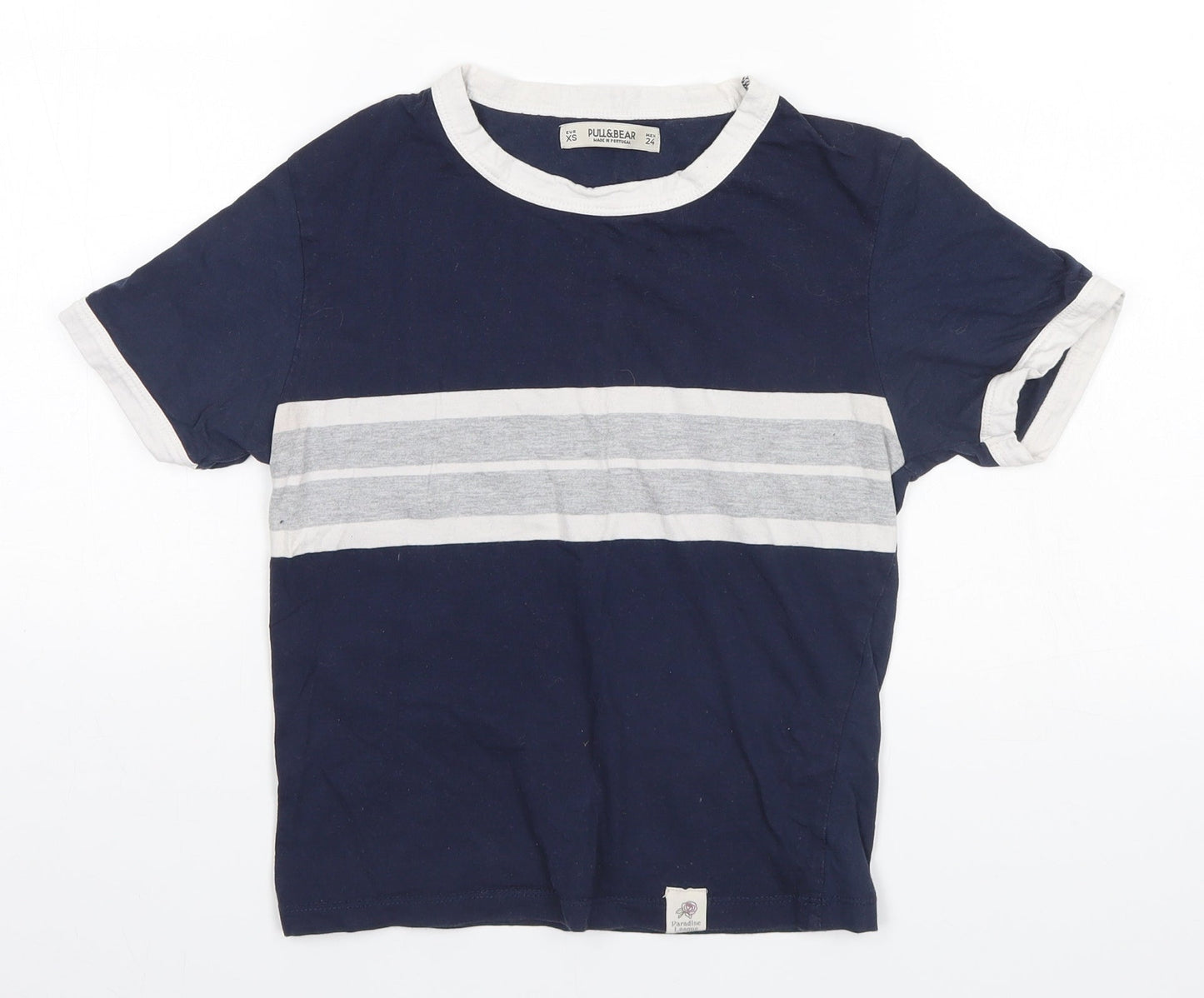 Pull&Bear Mens Blue    T-Shirt Size XS