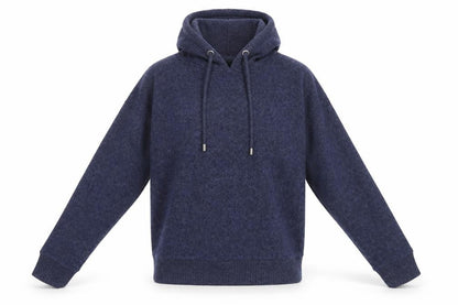 Front view of Nutmeg women’s blue pullover hoodie, size UK 8