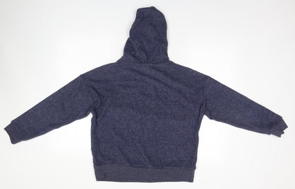 Back view of Nutmeg women’s blue pullover hoodie, size UK 8