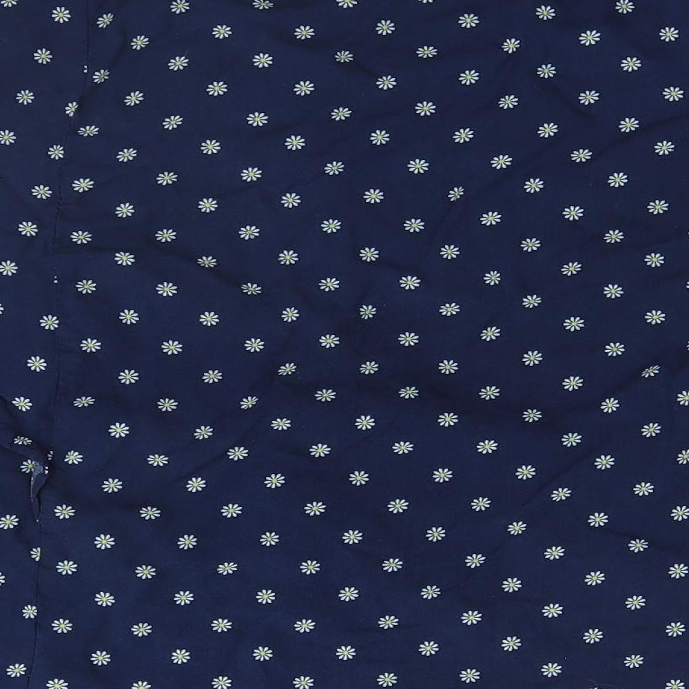 Matalan Womens Blue Floral  Kimono Pyjama Top Size 12