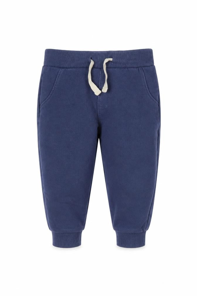 Front view of Marks & Spencer Baby Blue Jogger Trousers, size 9-12, Months