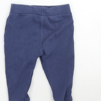 Marks and Spencer Baby Blue   Jogger Trousers Size 9-12 Months