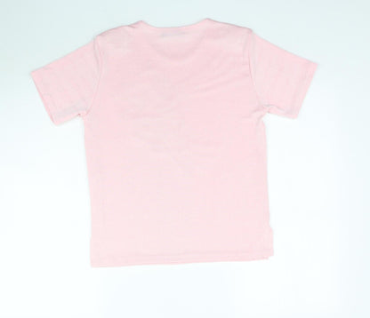 Womens UK Size 10 Pure & Natural Pink Basic T-Shirt