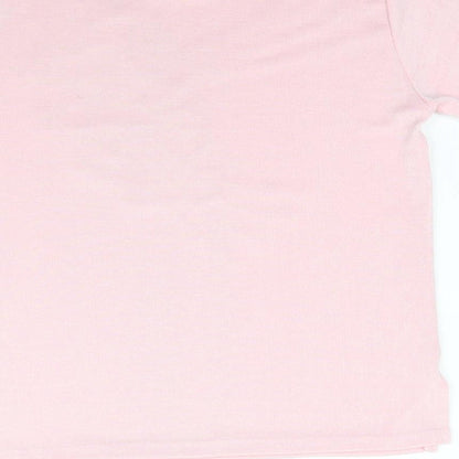 Womens UK Size 10 Pure & Natural Pink Basic T-Shirt