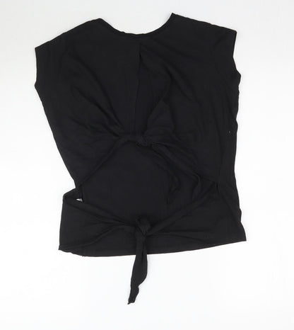 Womens UK Size XS Brave Soul Black Basic T-Shirt