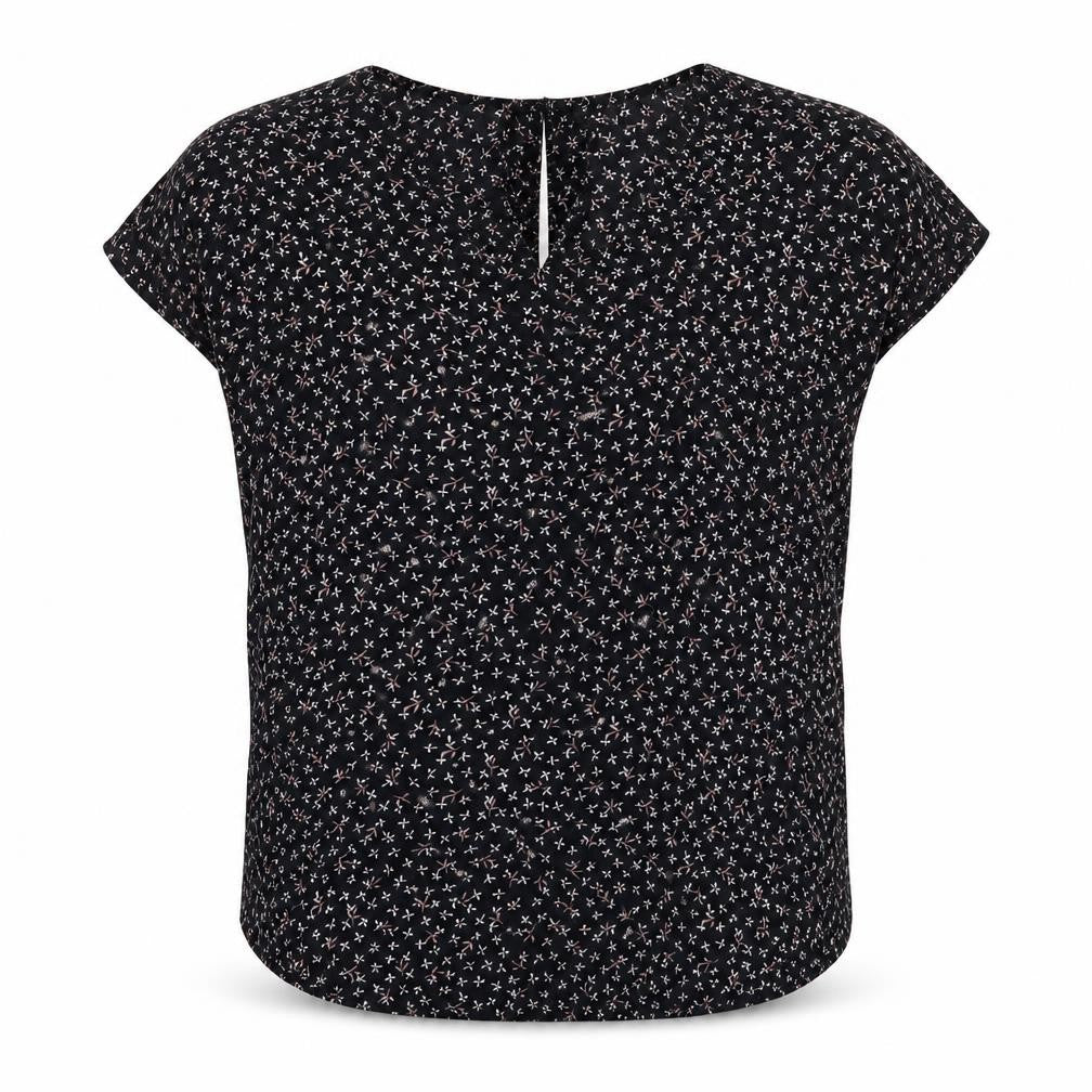 Womens UK Size S Premise Black Basic Blouse