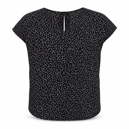 Womens UK Size S Premise Black Basic Blouse