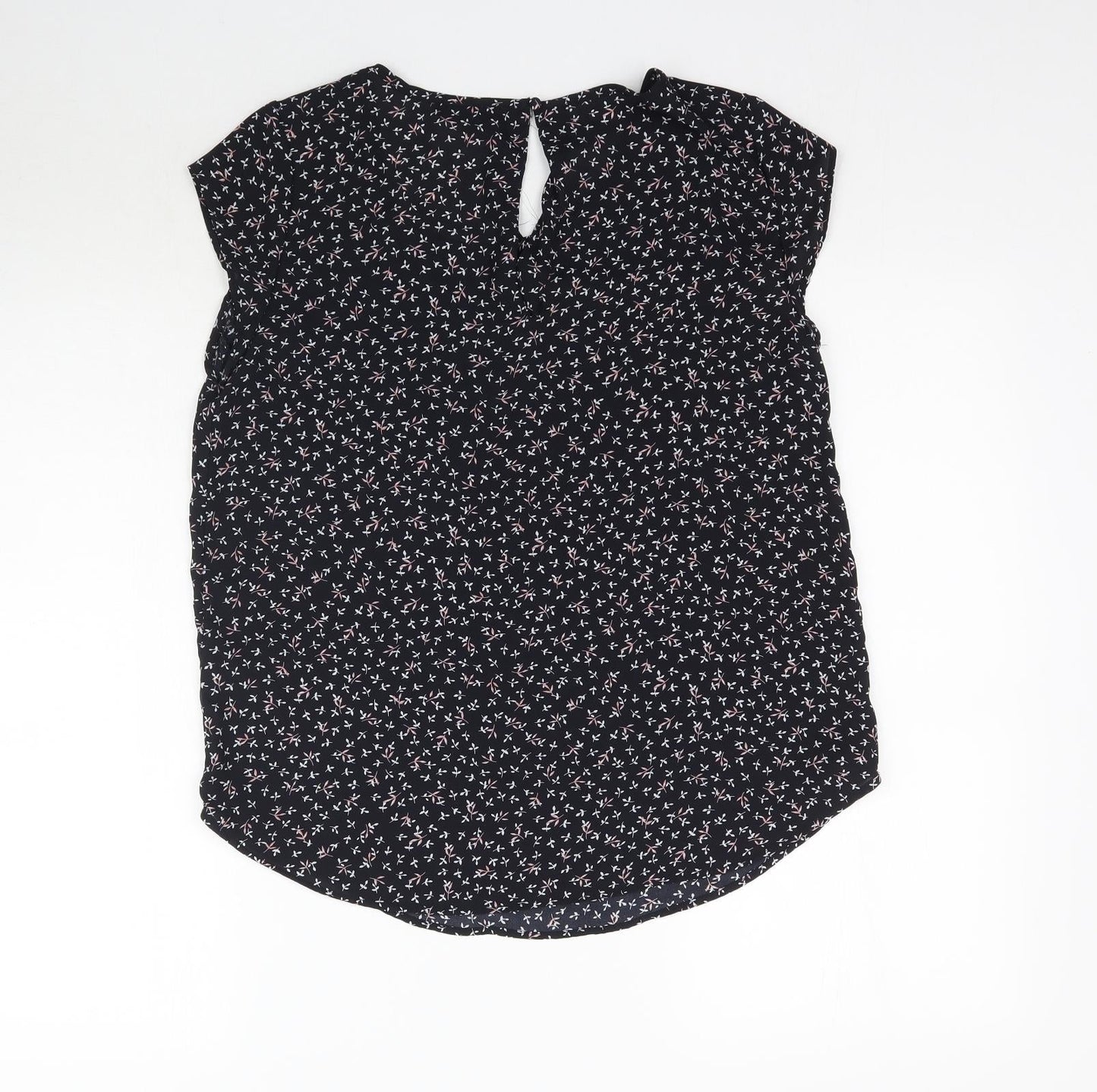 Womens UK Size S Premise Black Basic Blouse