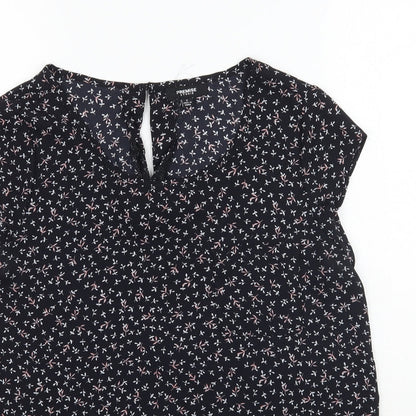 Womens UK Size S Premise Black Basic Blouse