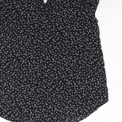 Womens UK Size S Premise Black Basic Blouse