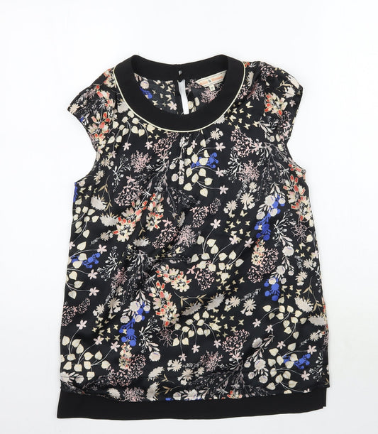Womens UK Size 10 Dorothy Perkins Black Basic Blouse