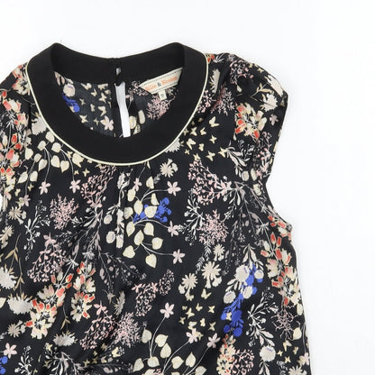 Womens UK Size 10 Dorothy Perkins Black Basic Blouse