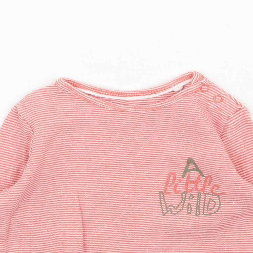Lupilu Baby Orange Striped  Basic T-Shirt Size 18-24 Months  - Coral