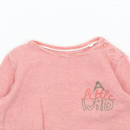 Lupilu Baby Orange Striped  Basic T-Shirt Size 18-24 Months  - Coral