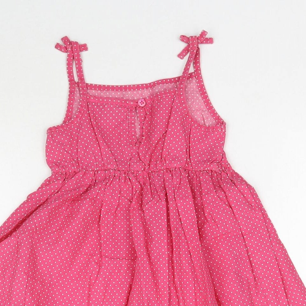 Primark Girls Pink Polka Dot  Fit & Flare  Size 18-24 Months