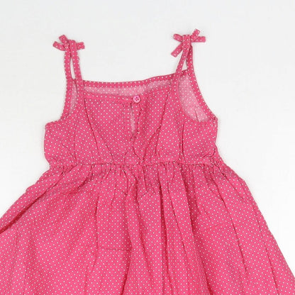 Primark Girls Pink Polka Dot  Fit & Flare  Size 18-24 Months