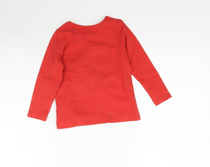 George Baby Red   Basic T-Shirt Size 18-24 Months  - Christmas present