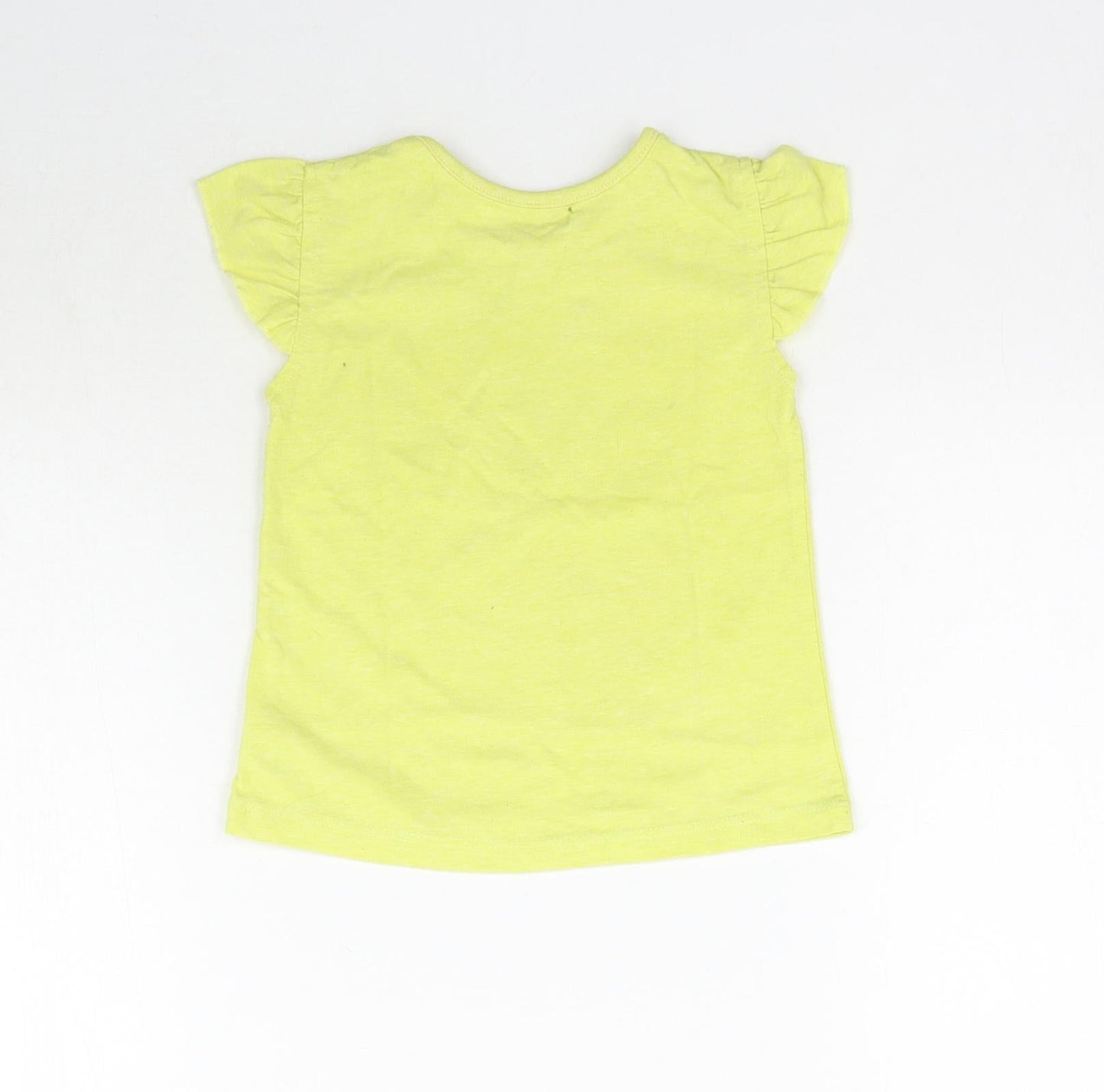 M&Co  Girls Green   Basic T-Shirt Size 18-24 Months  - Love