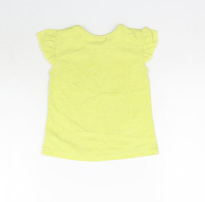 M&Co  Girls Green   Basic T-Shirt Size 18-24 Months  - Love