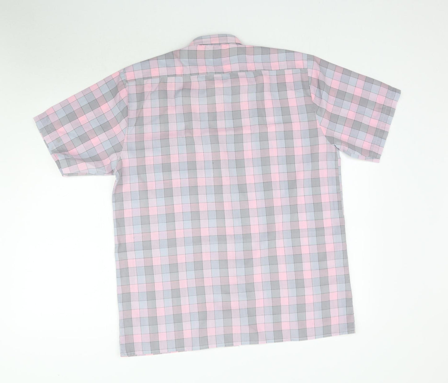 Santana Mens Pink Plaid   Button-Up Size M