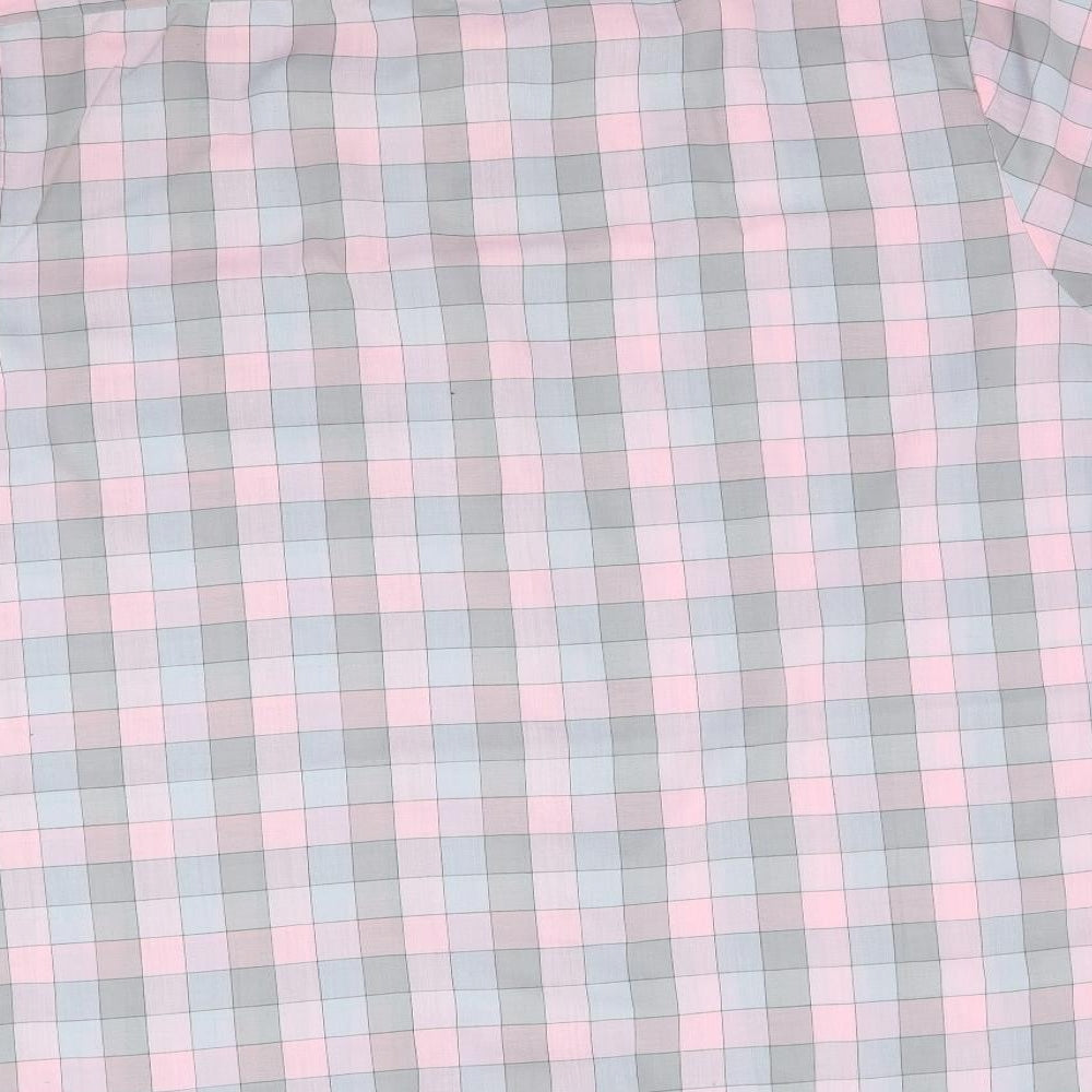 Santana Mens Pink Plaid   Button-Up Size M