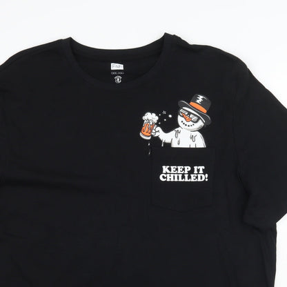 F&F Mens Black    T-Shirt Size 2XL  - Keep it Chilled