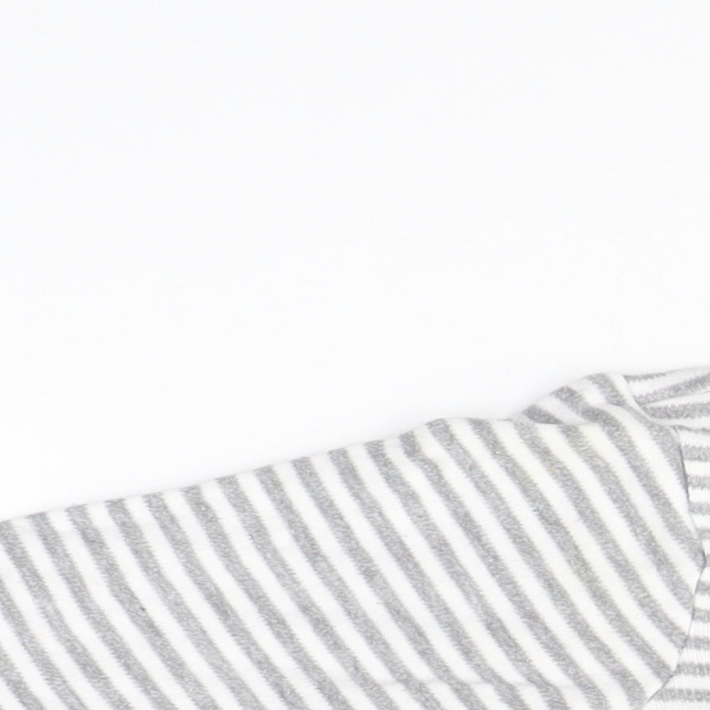 Pure Baby Boys Grey Striped  Babygrow One-Piece Size 12-18 Months