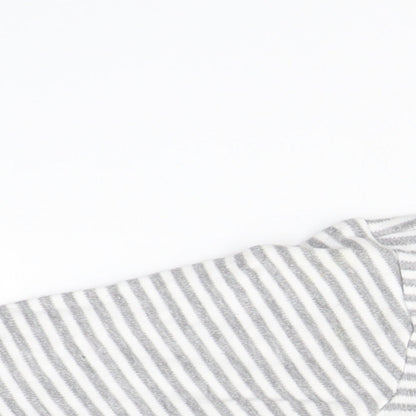 Pure Baby Boys Grey Striped  Babygrow One-Piece Size 12-18 Months
