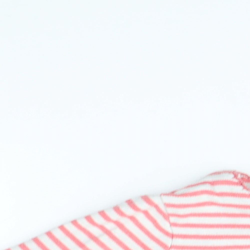 fred & flo  Girls Pink Striped  Babygrow One-Piece Size 9-12 Months