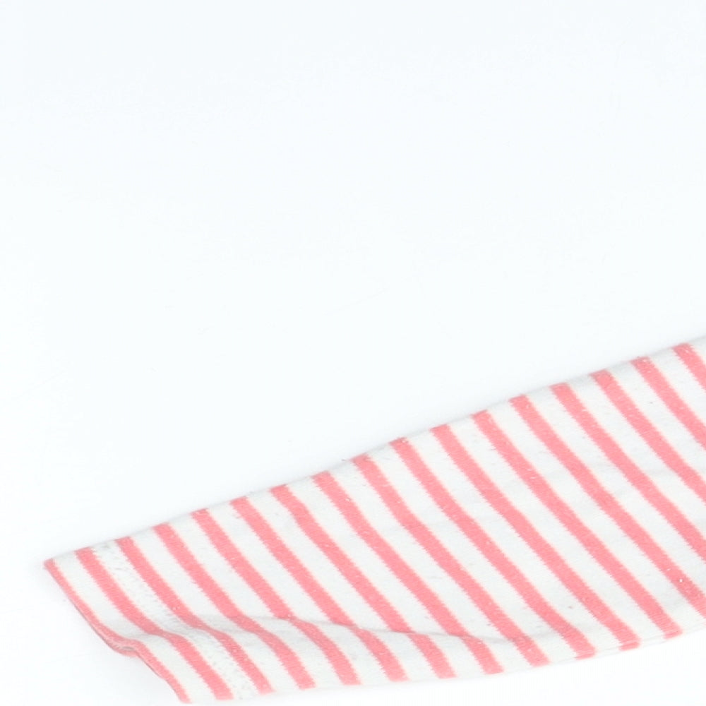 fred & flo  Girls Pink Striped  Babygrow One-Piece Size 9-12 Months