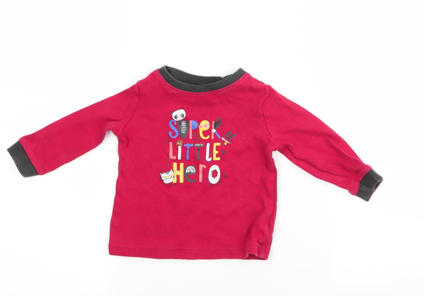 George   Red   Basic T-Shirt Size 9-12 Months