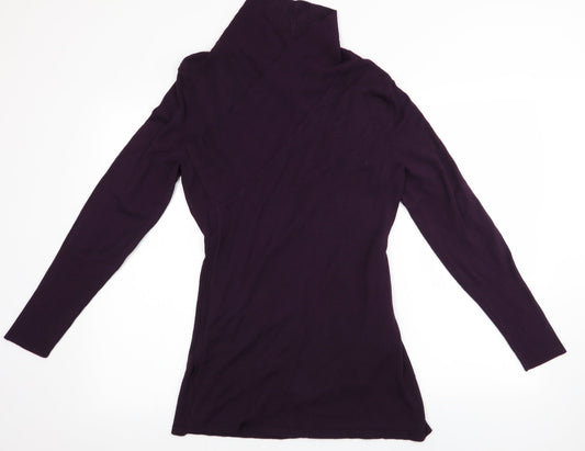 Womens UK Size M M&Co Purple Cardigan Jumper