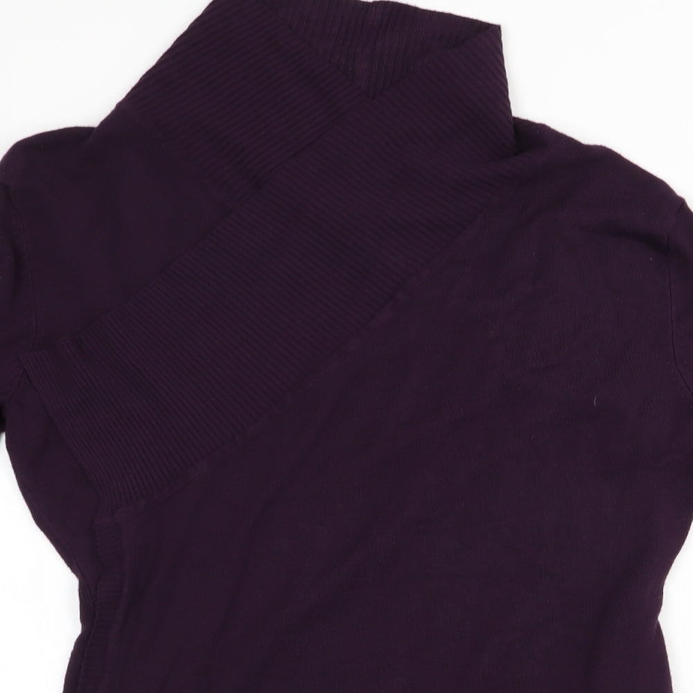 Womens UK Size M M&Co Purple Cardigan Jumper