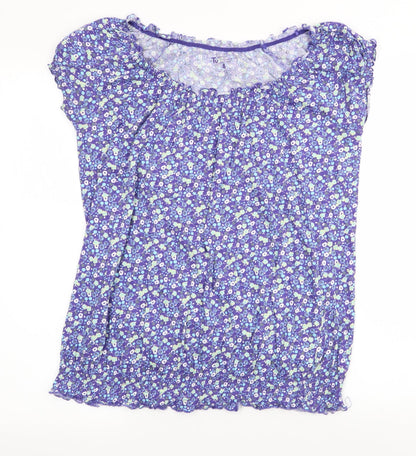 Womens UK Size 8 TU Blue Basic T-Shirt