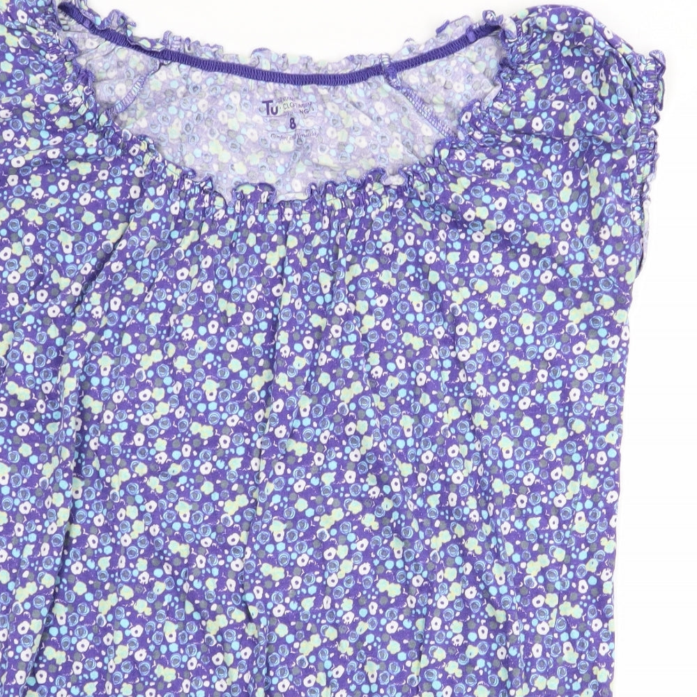 Womens UK Size 8 TU Blue Basic T-Shirt