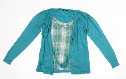 Womens UK Size S M&Co Blue Cardigan Jumper
