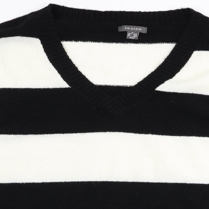 Primark  Womens Beige Striped  Pullover Jumper Size M