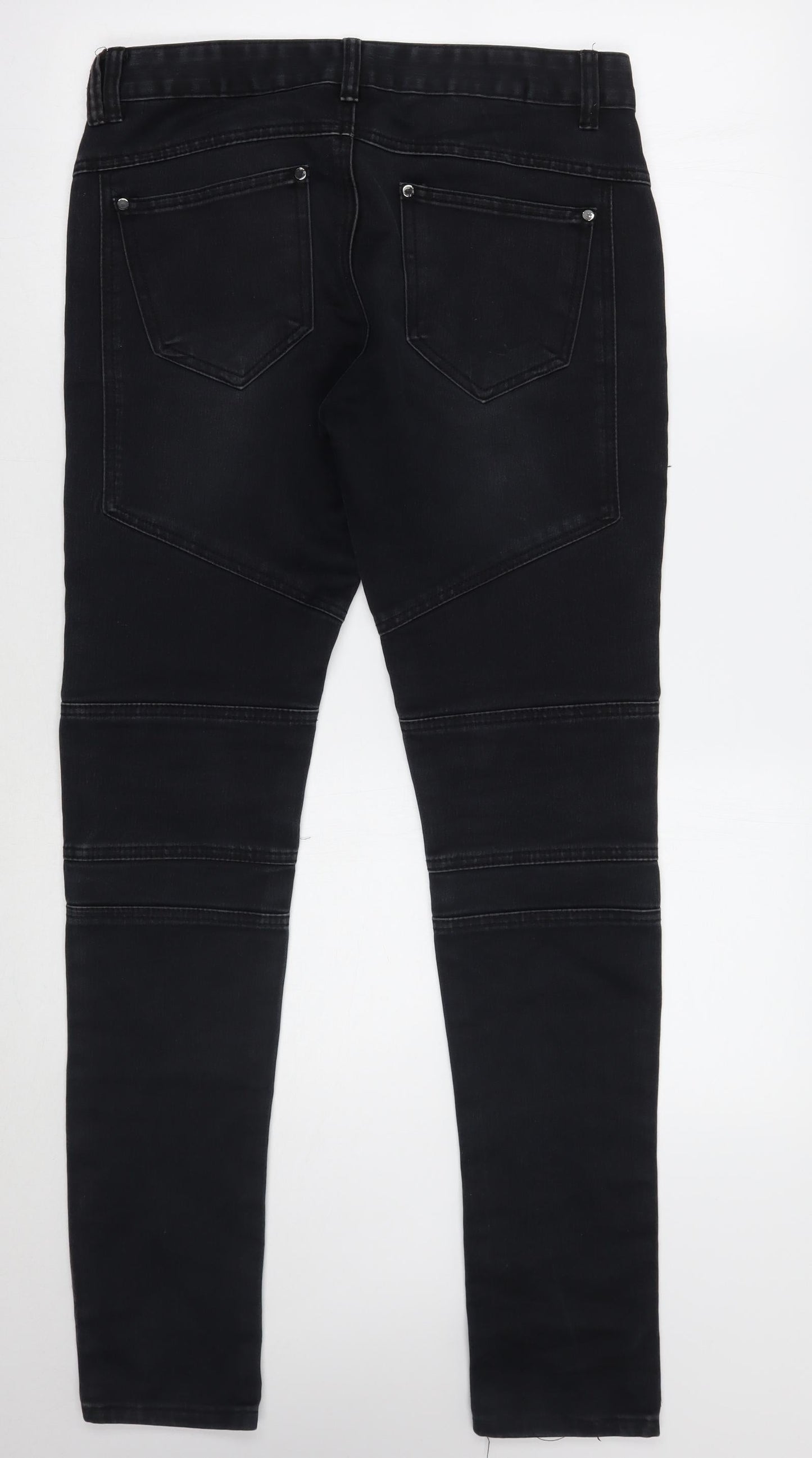 Womens UK Size 28 Preworn Regular Fit Skinny Black Jeans