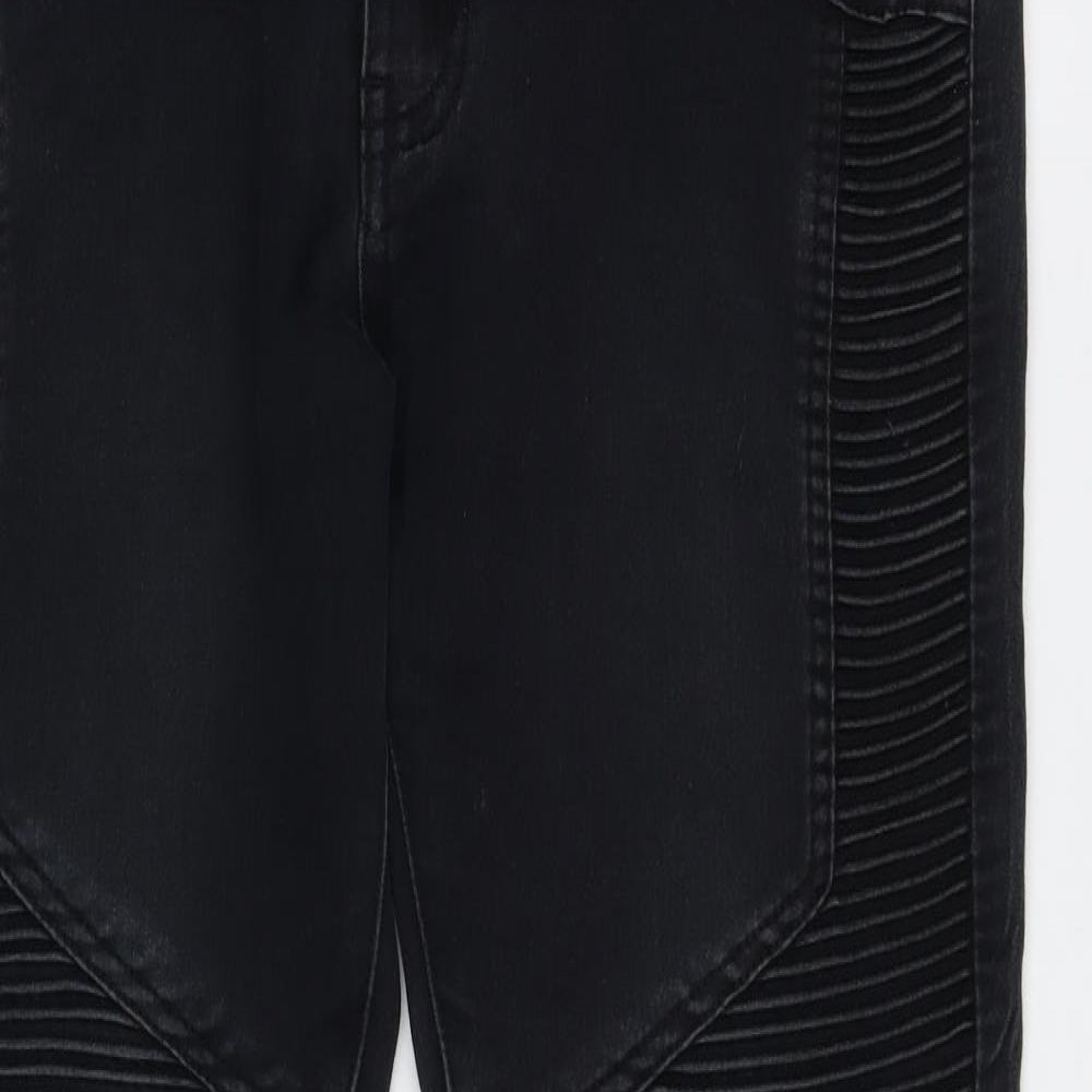 Womens UK Size 28 Preworn Regular Fit Skinny Black Jeans