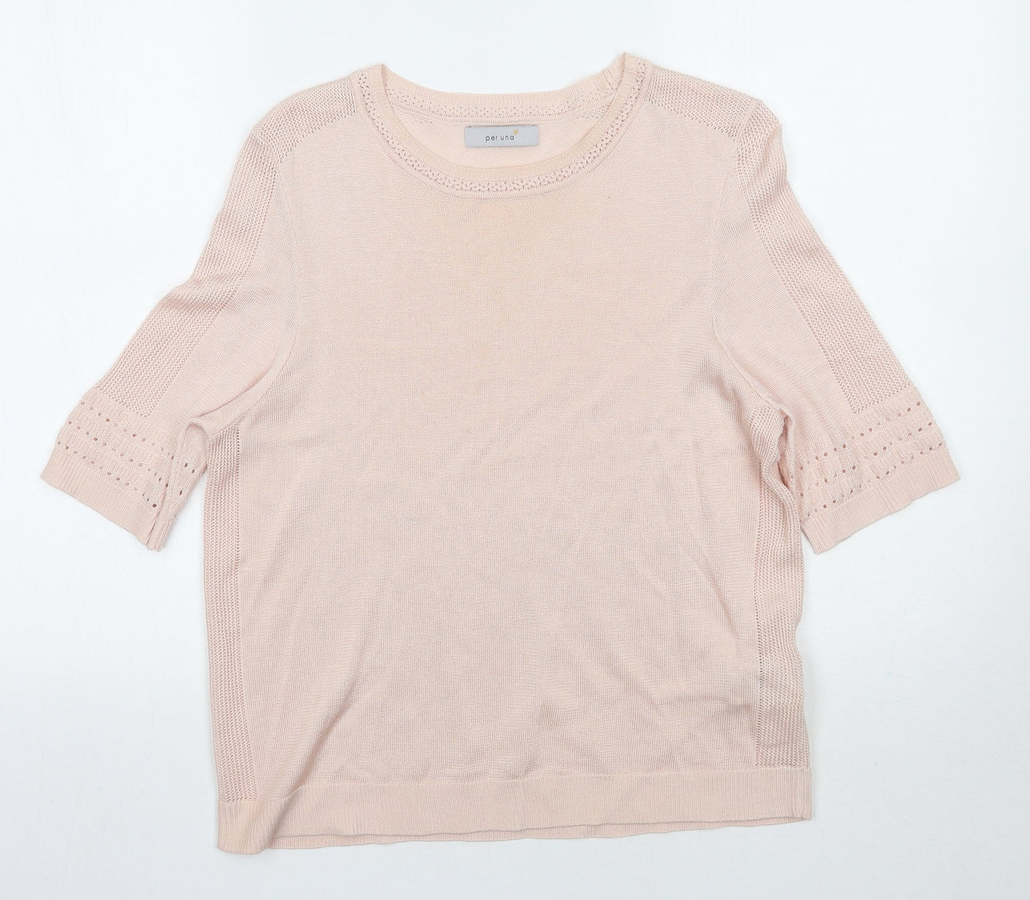 Womens UK Size 12 Per Una Pink Pullover Jumper