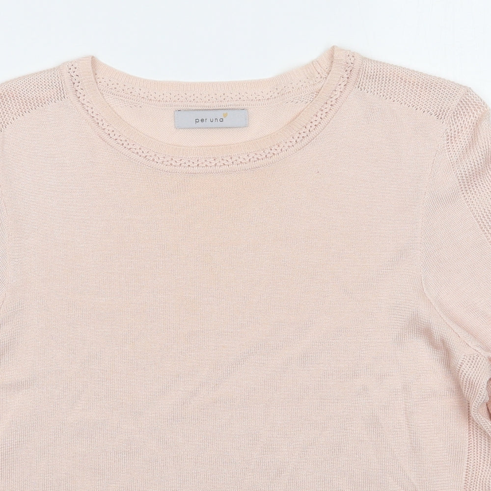 Womens UK Size 12 Per Una Pink Pullover Jumper
