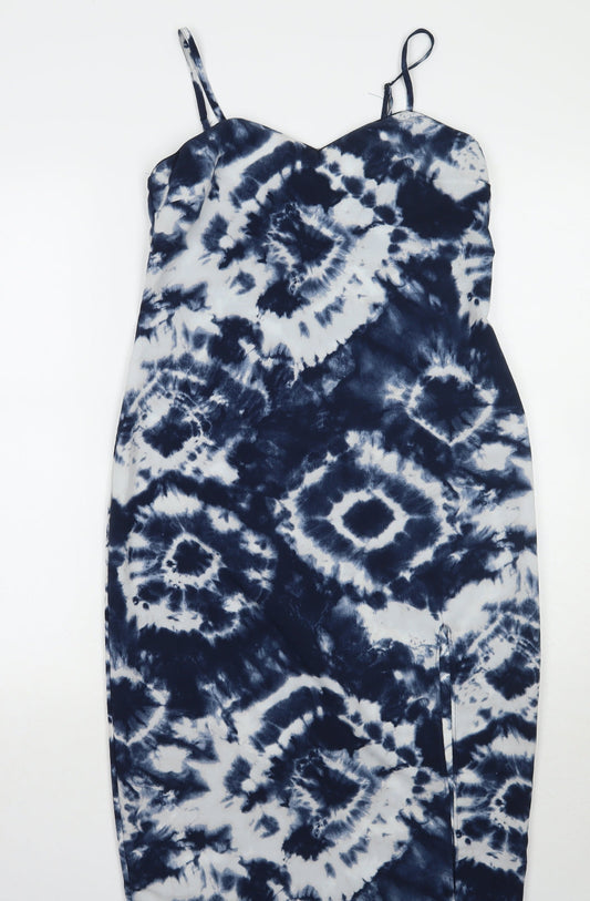 Primark Womens Blue Tie Dye  A-Line  Size 6